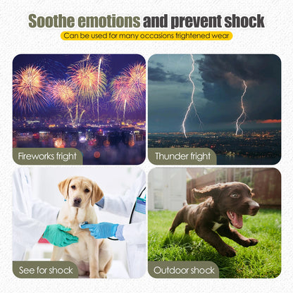 Dog Anxiety Vest and Coat-Keep Pet Calm, Dog Jacket for Thunder, Fireworks, Anti Anxiety Vest for Dogs and Cat Body and Ear image 5