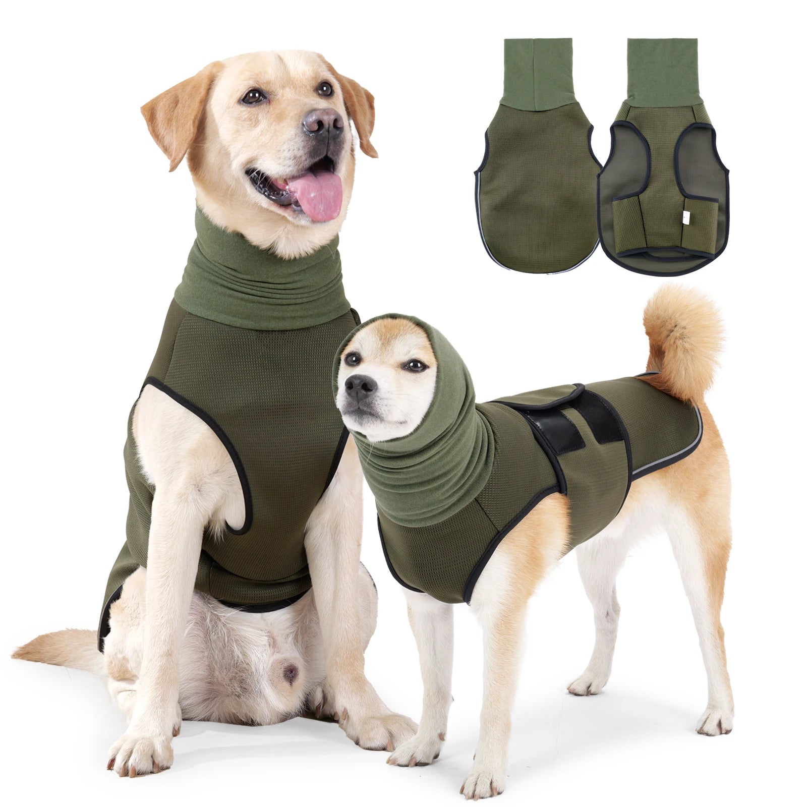Dog Anxiety Vest and Coat-Keep Pet Calm, Dog Jacket for Thunder, Fireworks, Anti Anxiety Vest for Dogs and Cat Body and Ear image 2
